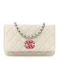Caviar Quilted Chanel 19 Wallet On Chain WOC White Pink