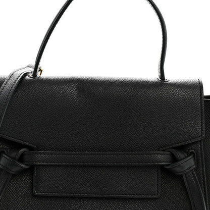 Grained Calfskin Nano Belt Bag Black