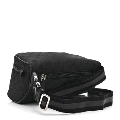 Nylon Monogram Fanny Pack Belt Bag Black