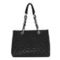 Caviar Quilted Grand Shopping Tote GST Black