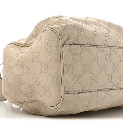 Guccissima Medium Sukey Tote Mystic White