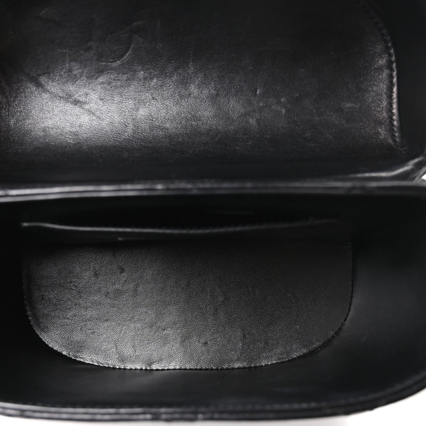 Lambskin Quilted Monogram June Box Bag  Black