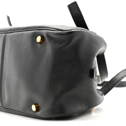 Lambskin Tag Bowling Bag Black