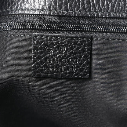Calfskin Large Gifford Braided Handle Tote Black