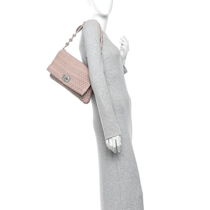 Nappa Matelasse Crystal Flap Clutch Cammeo