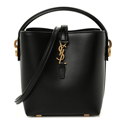 Shiny Calfskin Le 37 Mini Bucket Bag Black