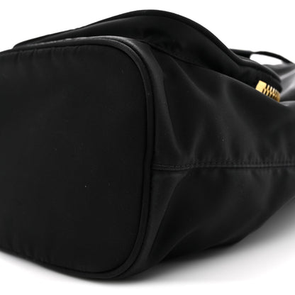Re-Nylon Duet Drawstring Shoulder Bag Black