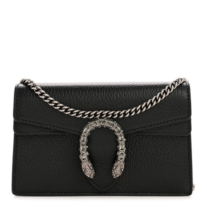 Calfskin Super Mini Dionysus Shoulder Bag Black