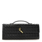 Nappa Intrecciato Long Andiamo Top Handle Clutch Black