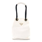 Re-Nylon Triangle Mariner Small Bucket Bag White Baltico