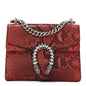 Snakeskin Mini Dionysus Shoulder Bag Red