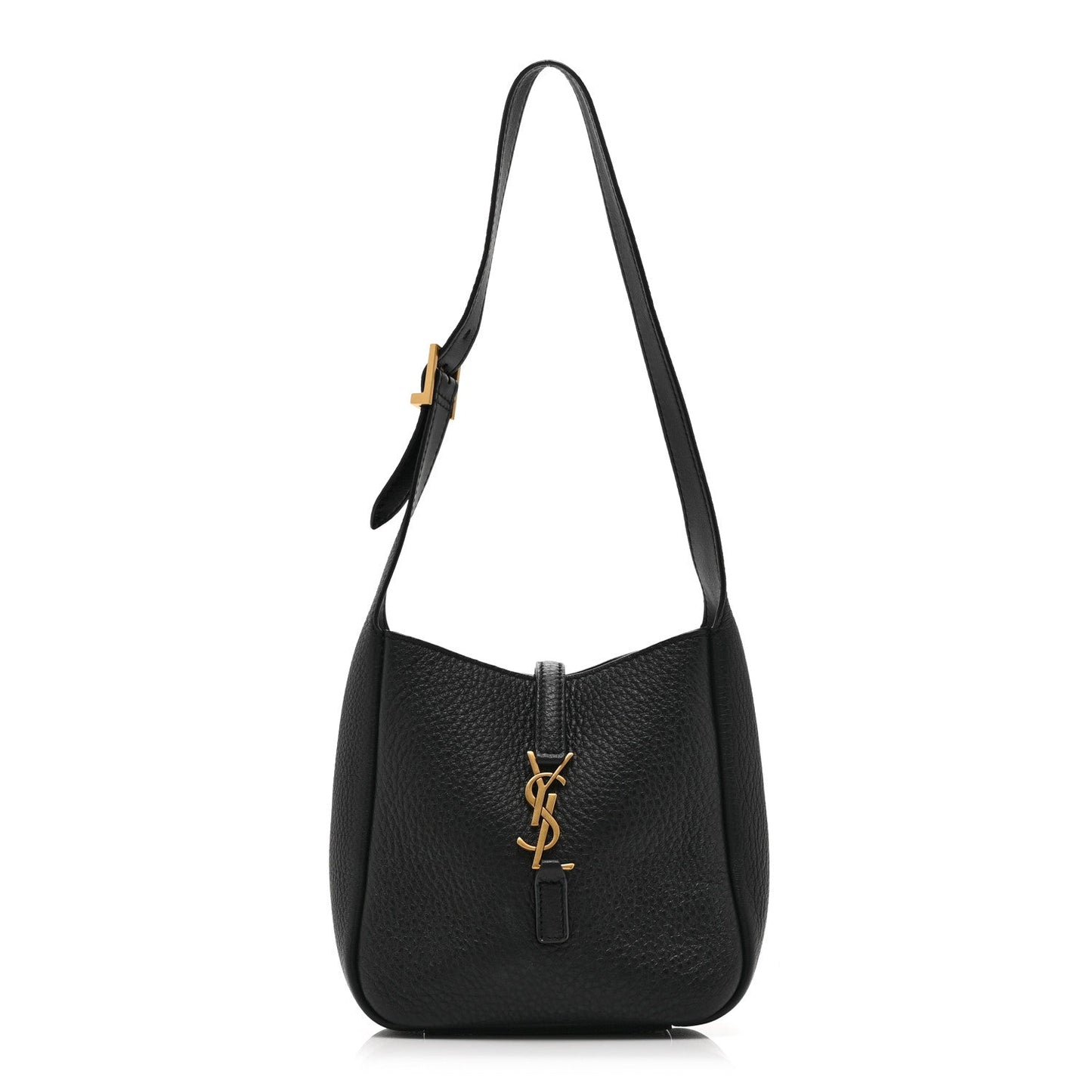 Grained Calfskin Baby Le 5 A 7 Supple Hobo Black