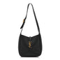 Grained Calfskin Baby Le 5 A 7 Supple Hobo Black