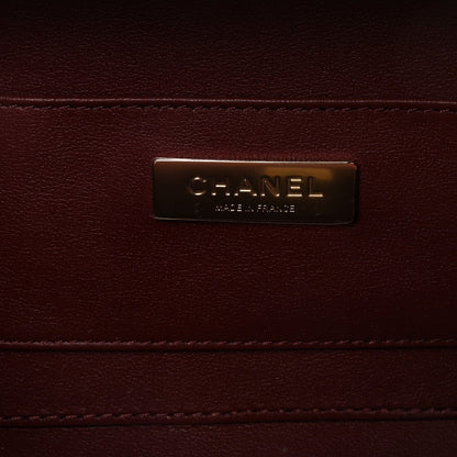 Lambskin Quilted Coco Click Bag Burgundy