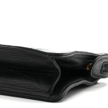 Lambskin Chevron Small Shoulder Bag Black