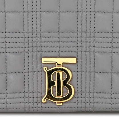 Lambskin Quilted Small Lola Bag Grey