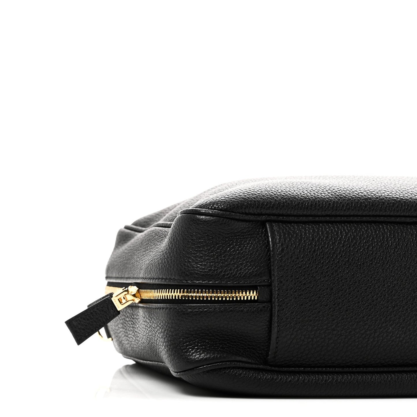 Vitello Daino Soft Large Top Handle Bag Black