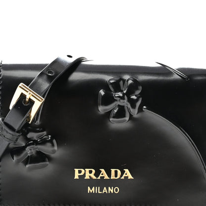 Spazzolato Fior Card Holder With Strap Black