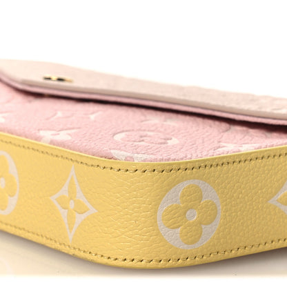 Empreinte Spring in the City Felicie Pochette Chain Wallet Pink Beige Yellow