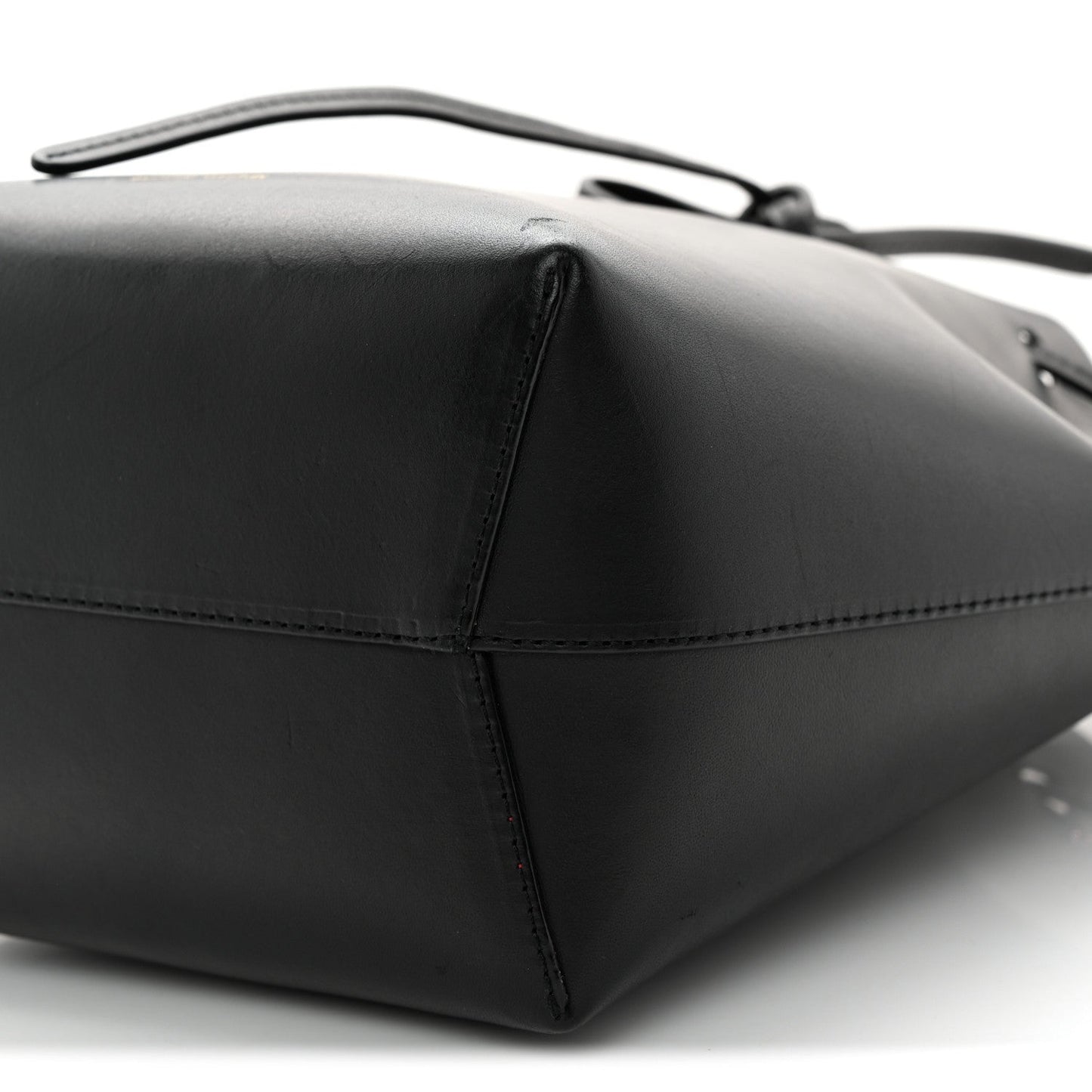 Calfskin Mini Bucket Bag Black Flamma