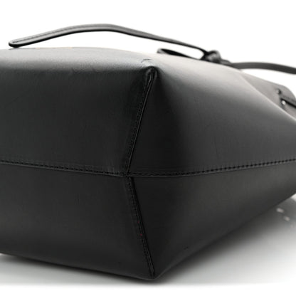 Calfskin Mini Bucket Bag Black Flamma