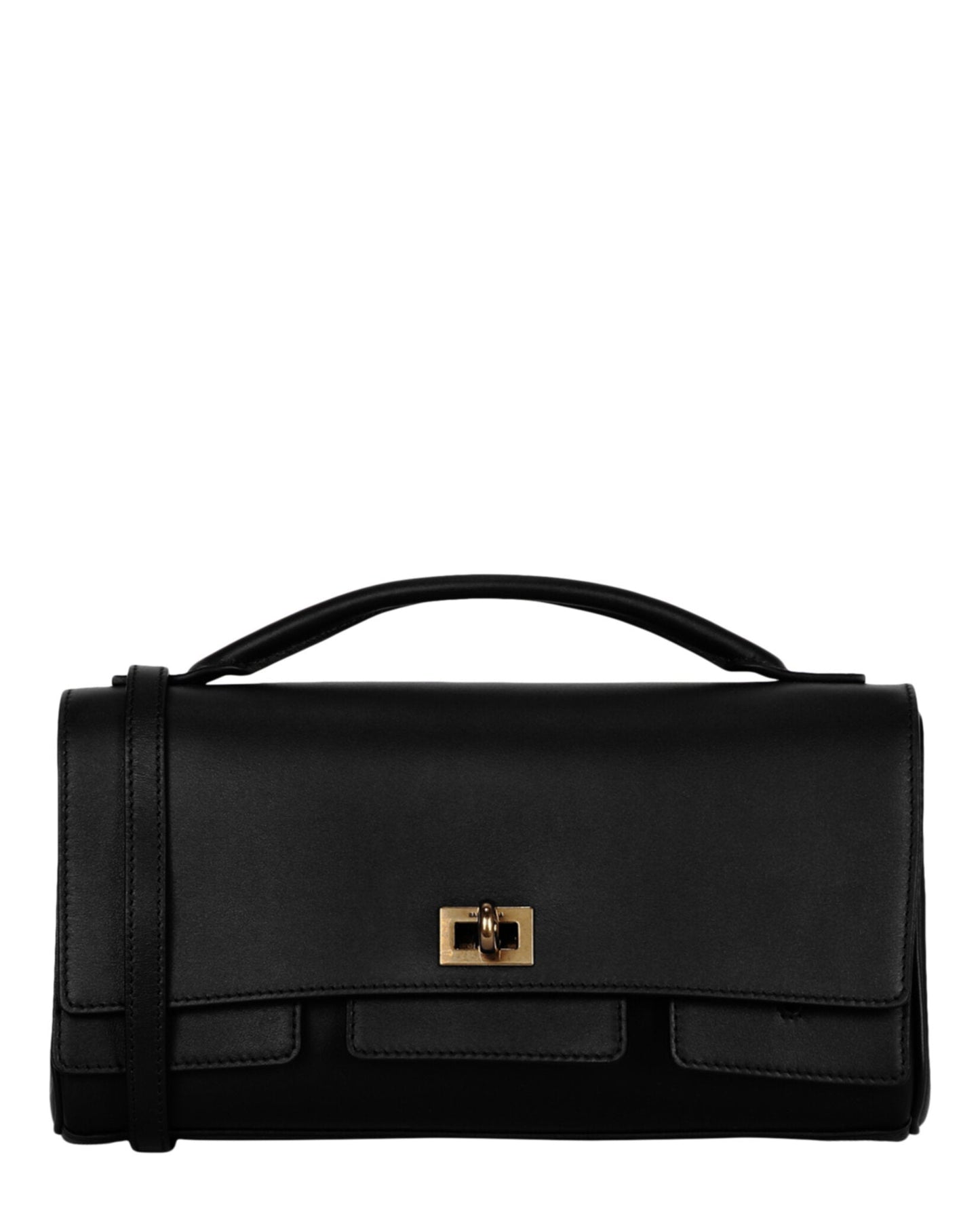 Balenciaga Womens Bel Air Small Leather Clutch Bag