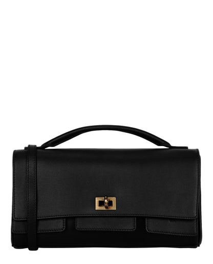 Balenciaga Womens Bel Air Small Leather Clutch Bag