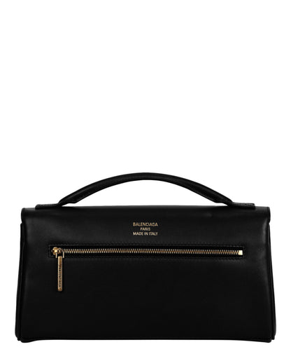 Balenciaga Womens Bel Air Small Leather Clutch Bag