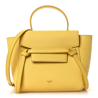 Grained Calfskin Nano Belt Bag Citrus