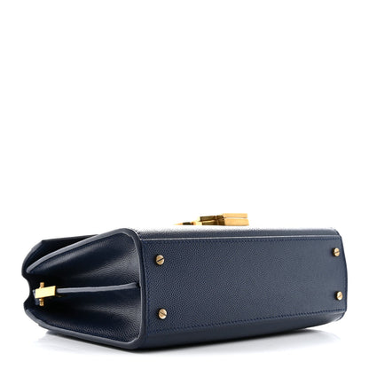 Grain de Poudre Mini Classic Monogram Cassandra Top Handle Blue Charron