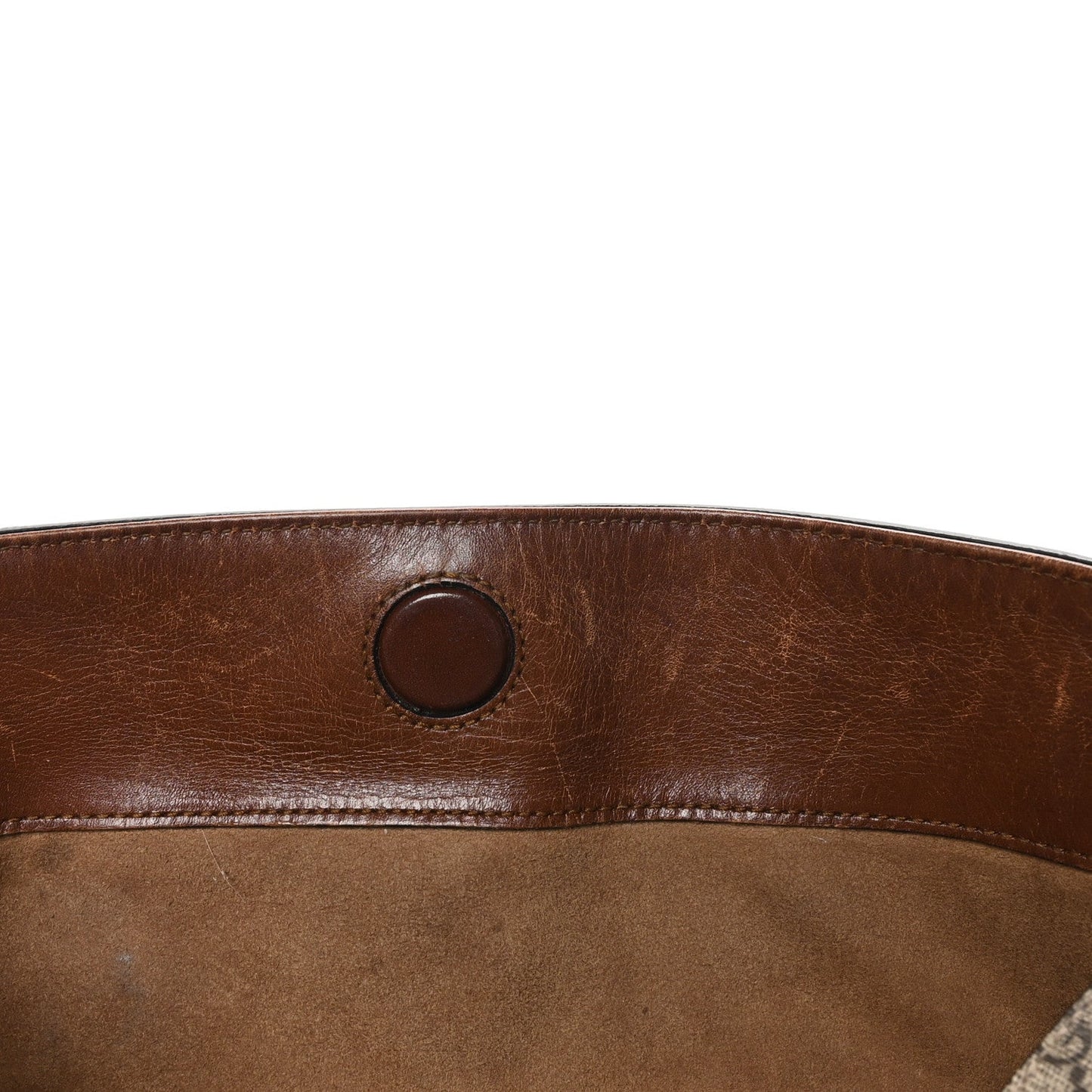 GG Supreme Monogram Linea A Foldover Tote Brown