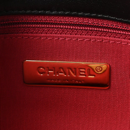 Goatskin Quilted Large Chanel 19 Flap Black