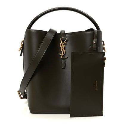 Shiny Calfskin Le 37 Bucket Bag Arabica