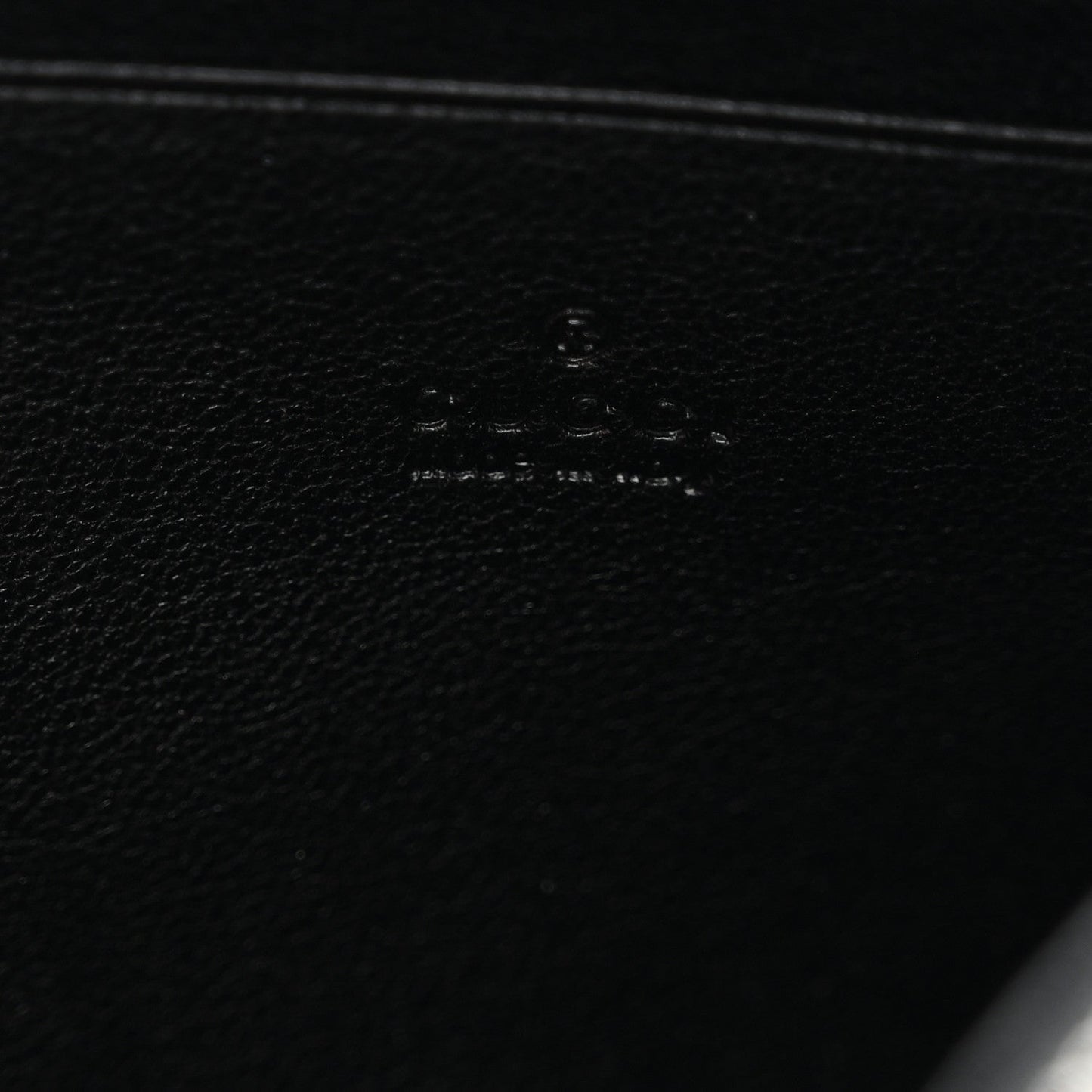 Sakai Be Green Calfskin Diagonal Stitched Blondie Wallet on Chain Black