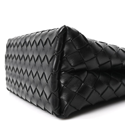 Nappa Intrecciato Small Andiamo With Chain Shoulder Bag Black