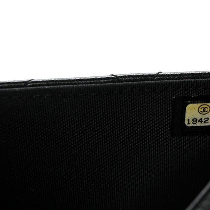 Lambskin Quilted Boy Wallet On Chain WOC Black