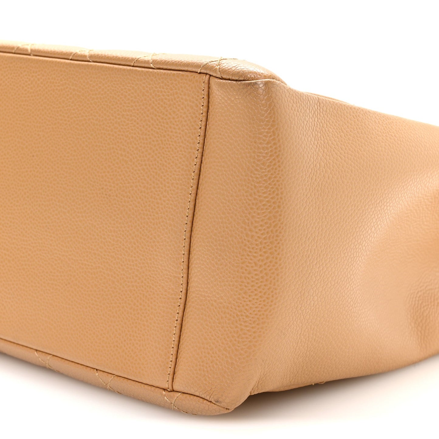 Caviar Quilted Grand Shopping Tote GST Beige