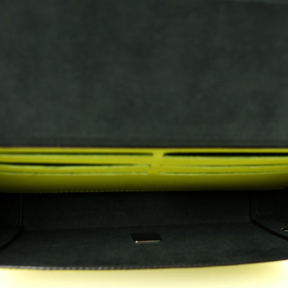 Vitello King FF Lines Embossed Baguette Soft Trunk Wasabi
