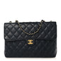 Caviar Jumbo Single Flap Black