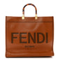 Vitello King Plexiglass Medium Fendi Sunshine Shopper Tote Cuoio