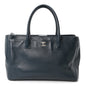 Calfskin Cerf Executive Shopper Tote Blue