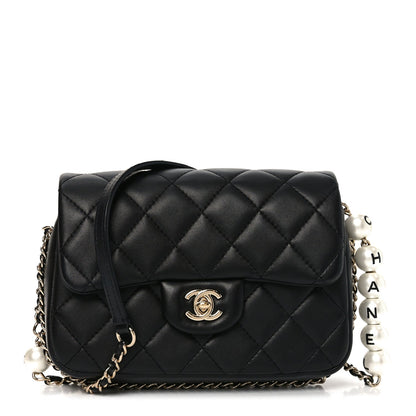 Lambskin Quilted Small My Precious Flap Black