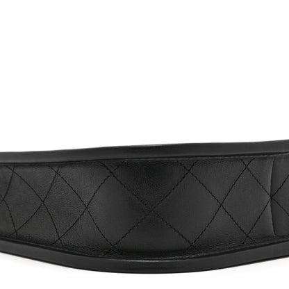 Calfskin Quilted Small Hobo Black