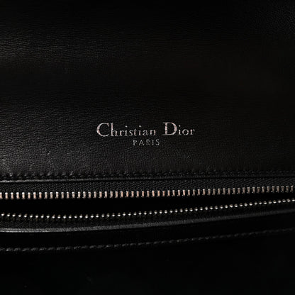 Lambskin Multi Studded Medium Diorama Flap Bag Black