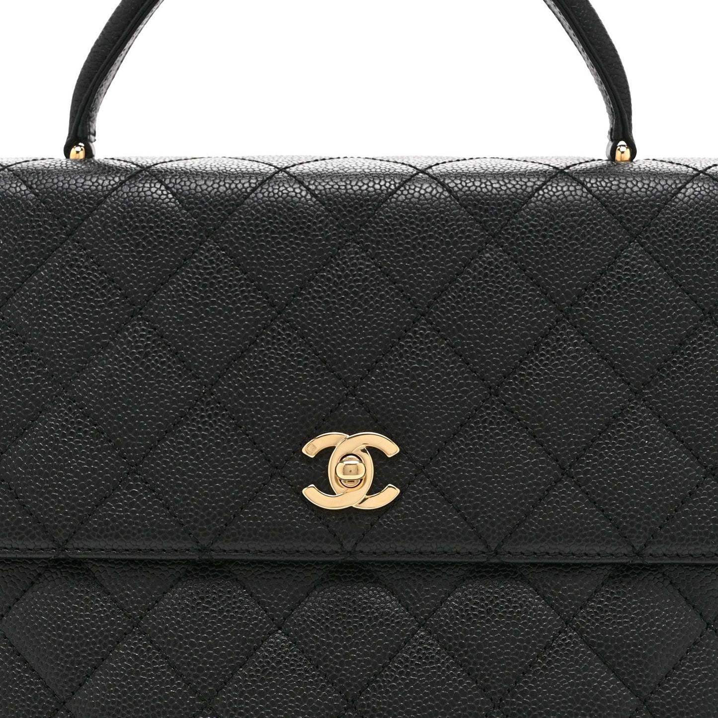 Caviar Quilted Jumbo Kelly Flap Black