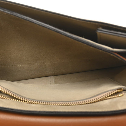 Suede Calfskin Medium Faye Shoulder Bag Caramel