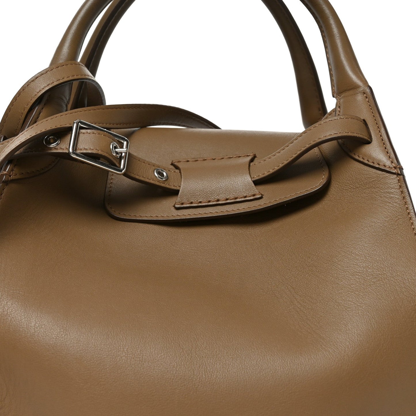 Supple Grained Calfskin Small Big Bag Light Taupe