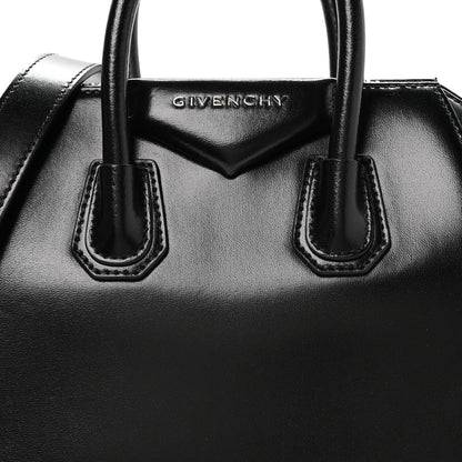 Shiny Lord Calfskin Mini Antigona Black