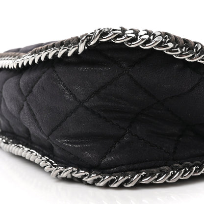 Shaggy Deer Quilted Falabella Shoulder Bag Black