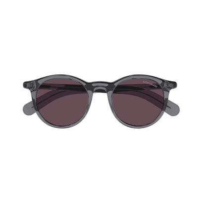 Montblanc Sunglasses Square Full Rim, Shiny Grey Frame and Violet Lens MB0353S003